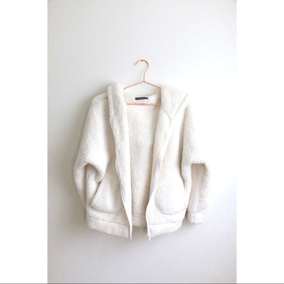 WHITE TEDDY BOMBER - Picture 1 of 4